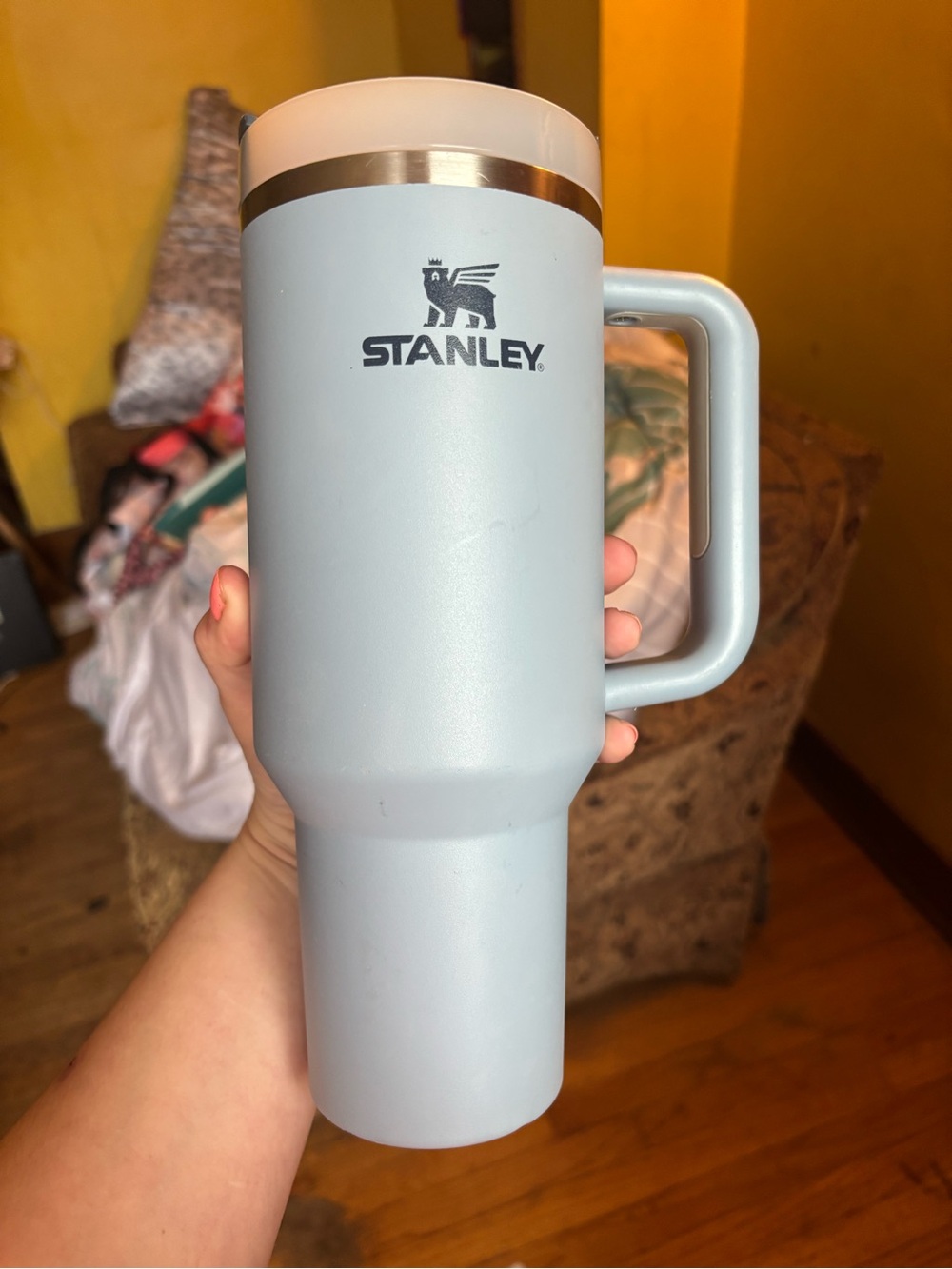 Dusty Blue Stanley with dark blue logo